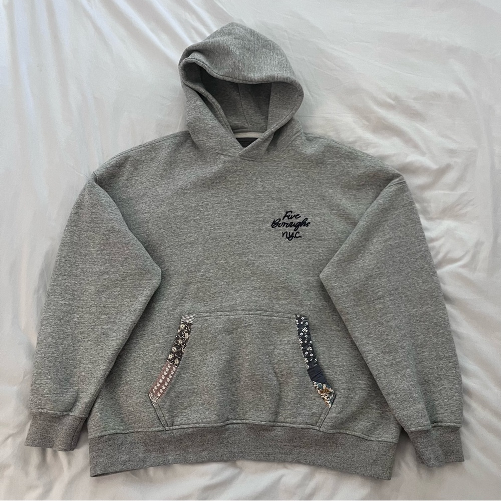 Abercrombie & Fitch Soft AF Essentials Brooklyn NYC Popover Hoodie XL Elbows